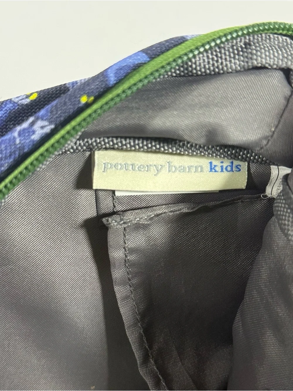 Pottery Barn Kids Mackenzie Navy And Green Dinosaur Bones Backpack Size Small